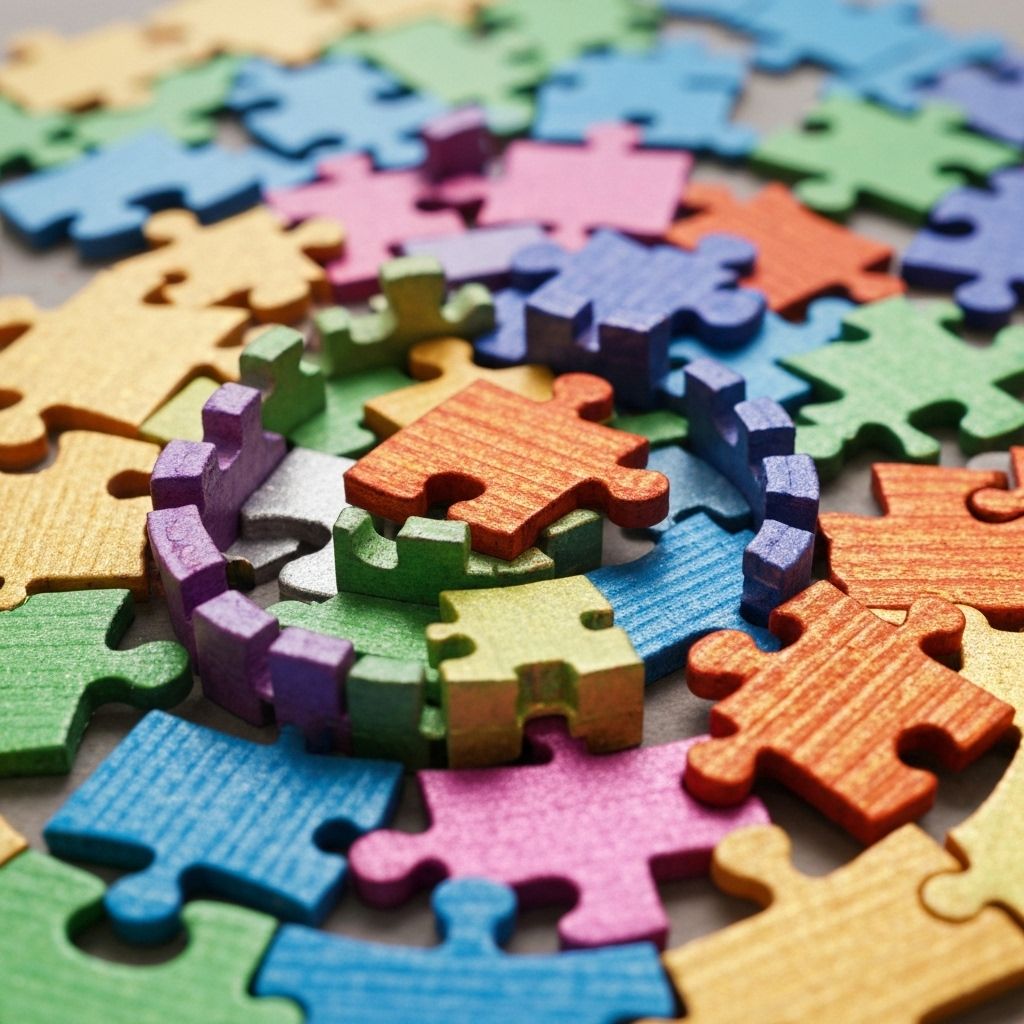 Colorful puzzle collection